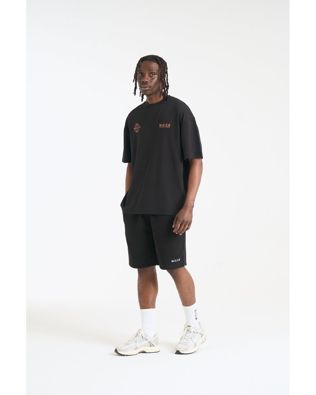 Nicce London Black Avensi Shorts for men