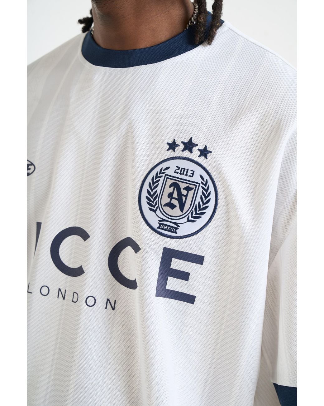 Nicce London White Legend Football Shirt for men