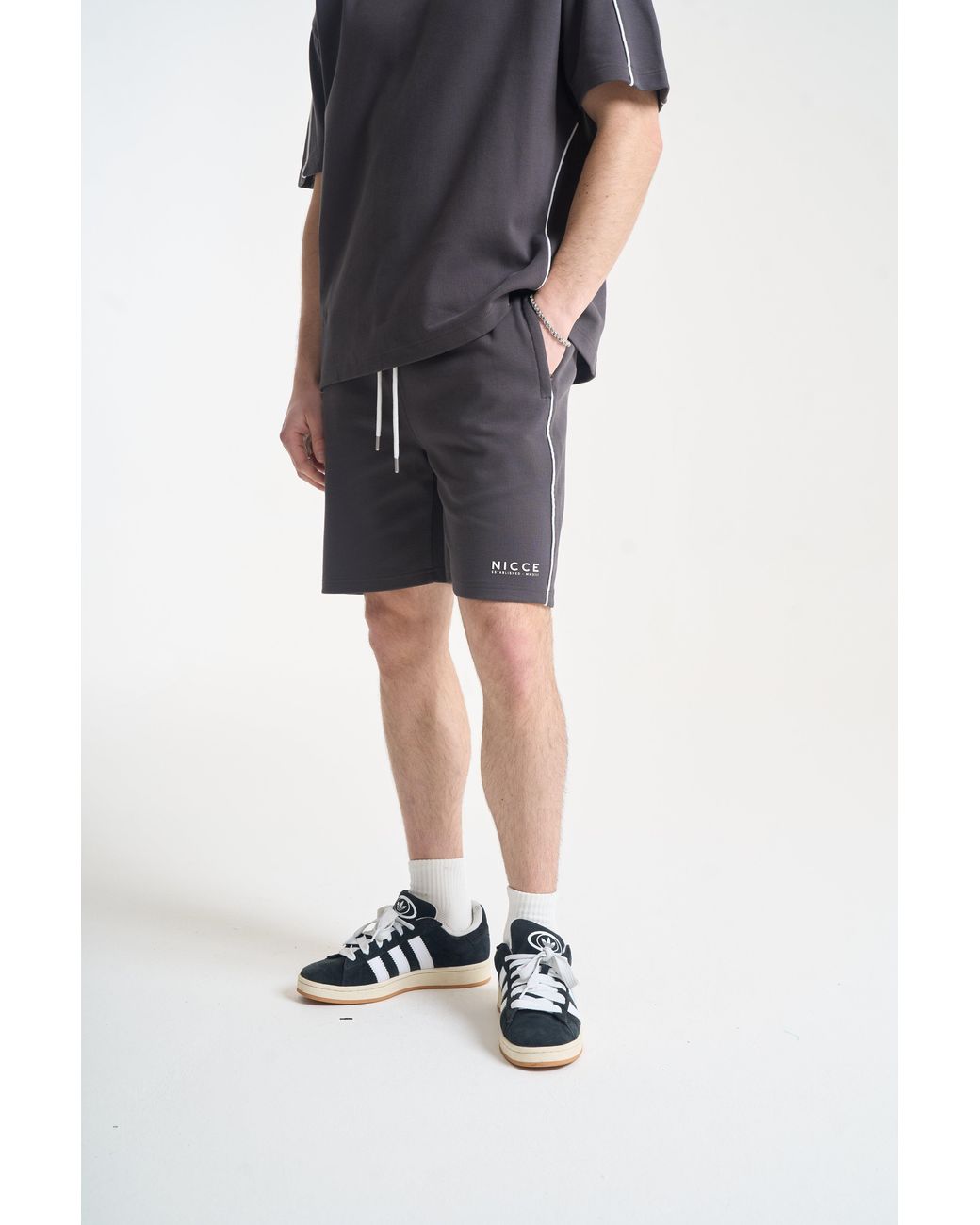 Nicce London Black Piper Shorts for men