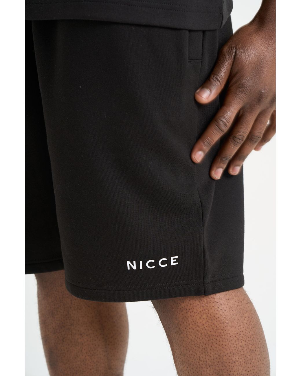 Nicce London Black Avensi Shorts for men
