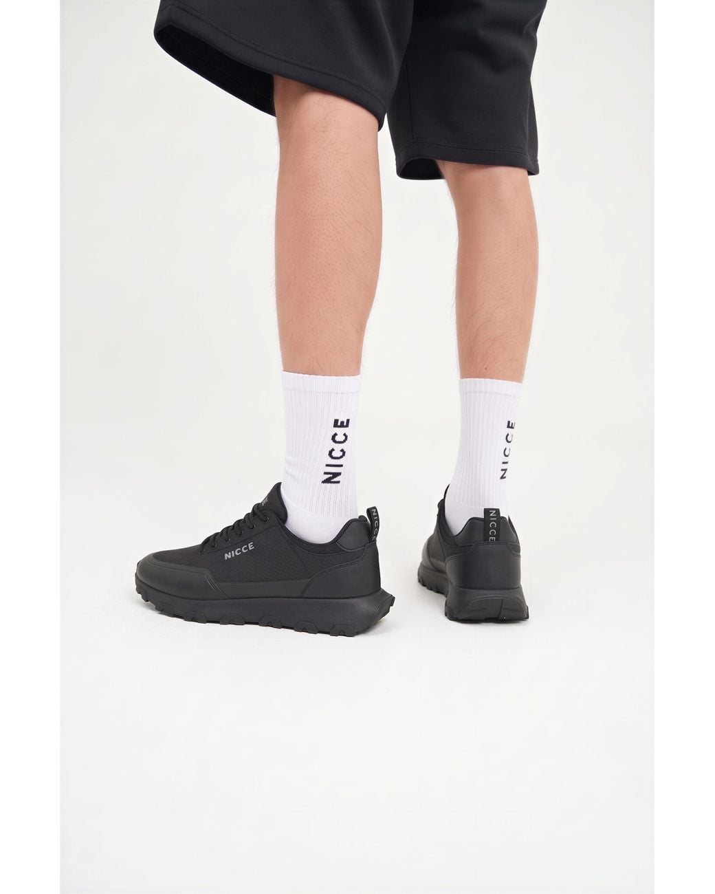 Nicce London Black Sencon Trainers for men
