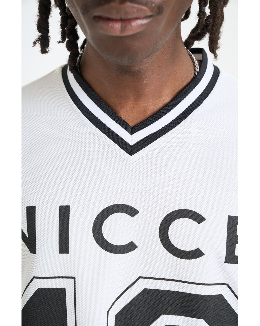 Nicce London White Pitched Football Shirt for men