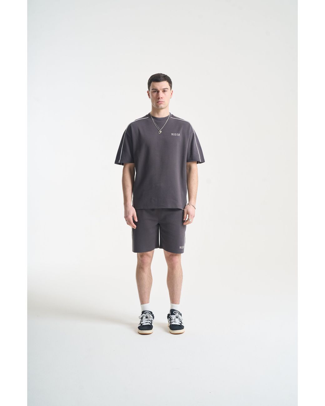 Nicce London Blue Piper T-Shirt & Shorts Set for men