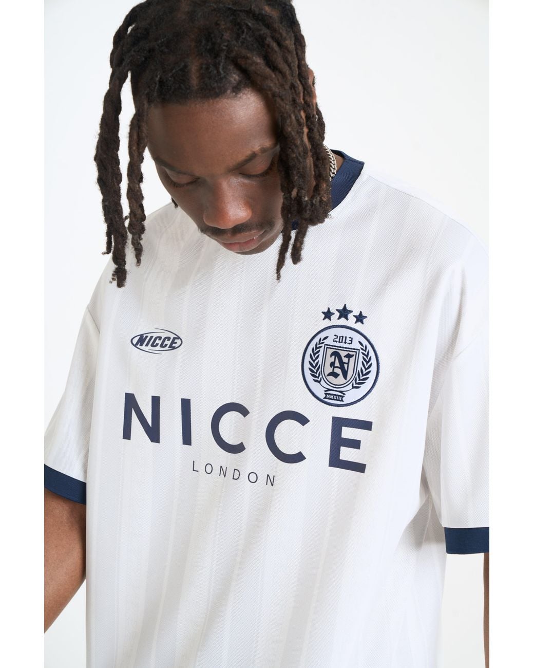 Nicce London White Legend Football Shirt for men