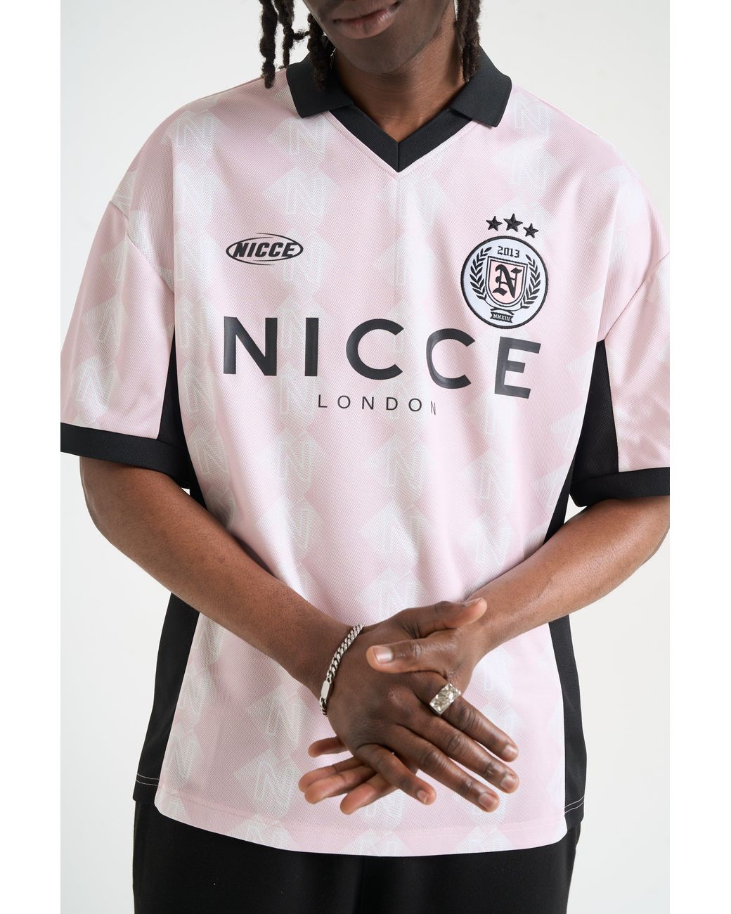 Nicce London Pink Billete Football Shirt for men