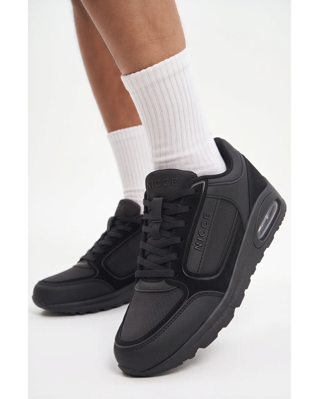 Nicce London Black Elossi Trainers for men