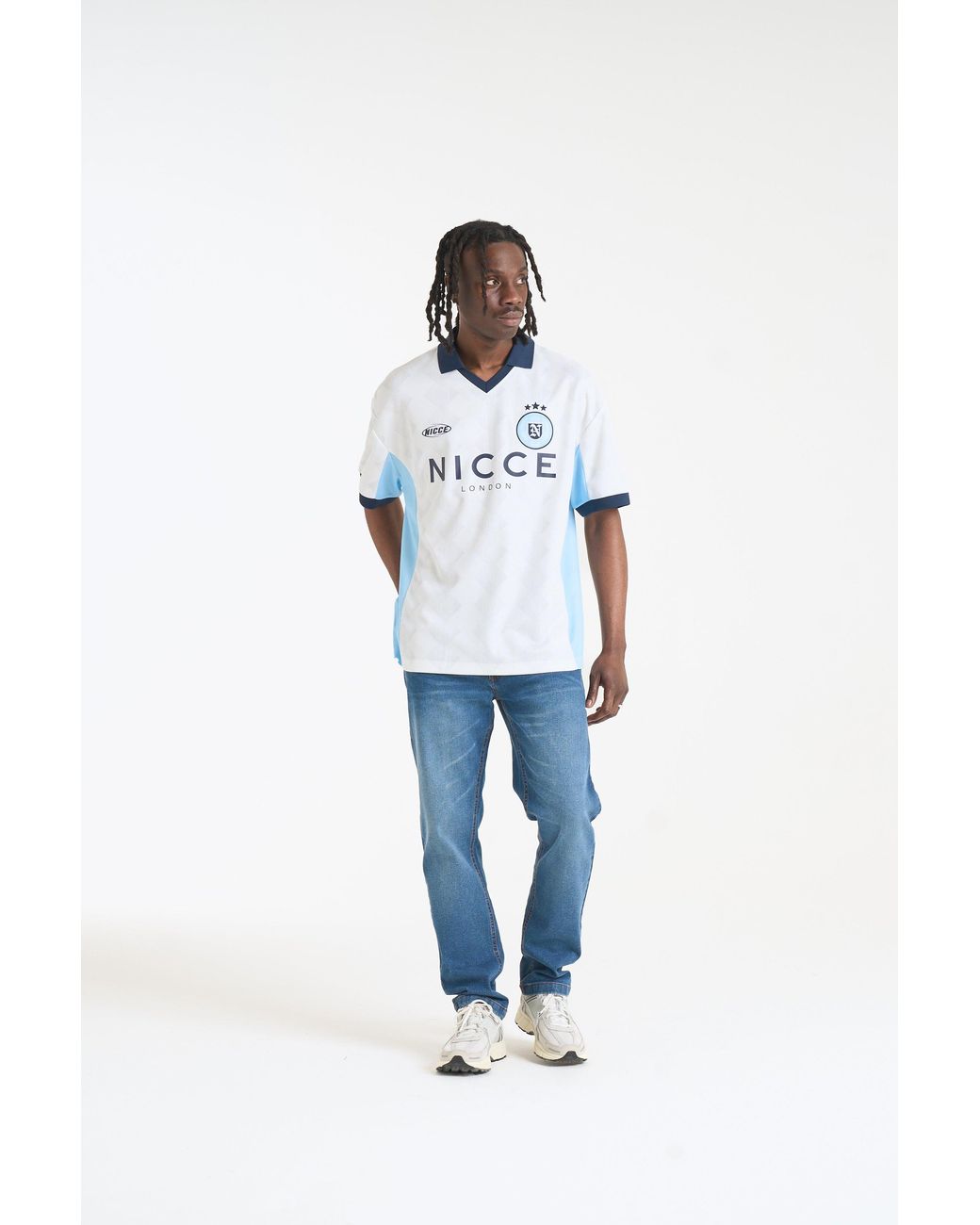 Nicce London White Billete Football Shirt for men