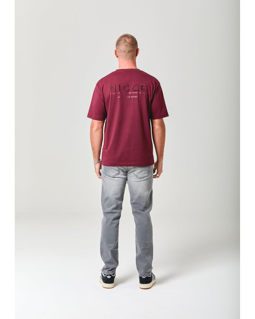 Nicce London Red Script Essential T-Shirt for men