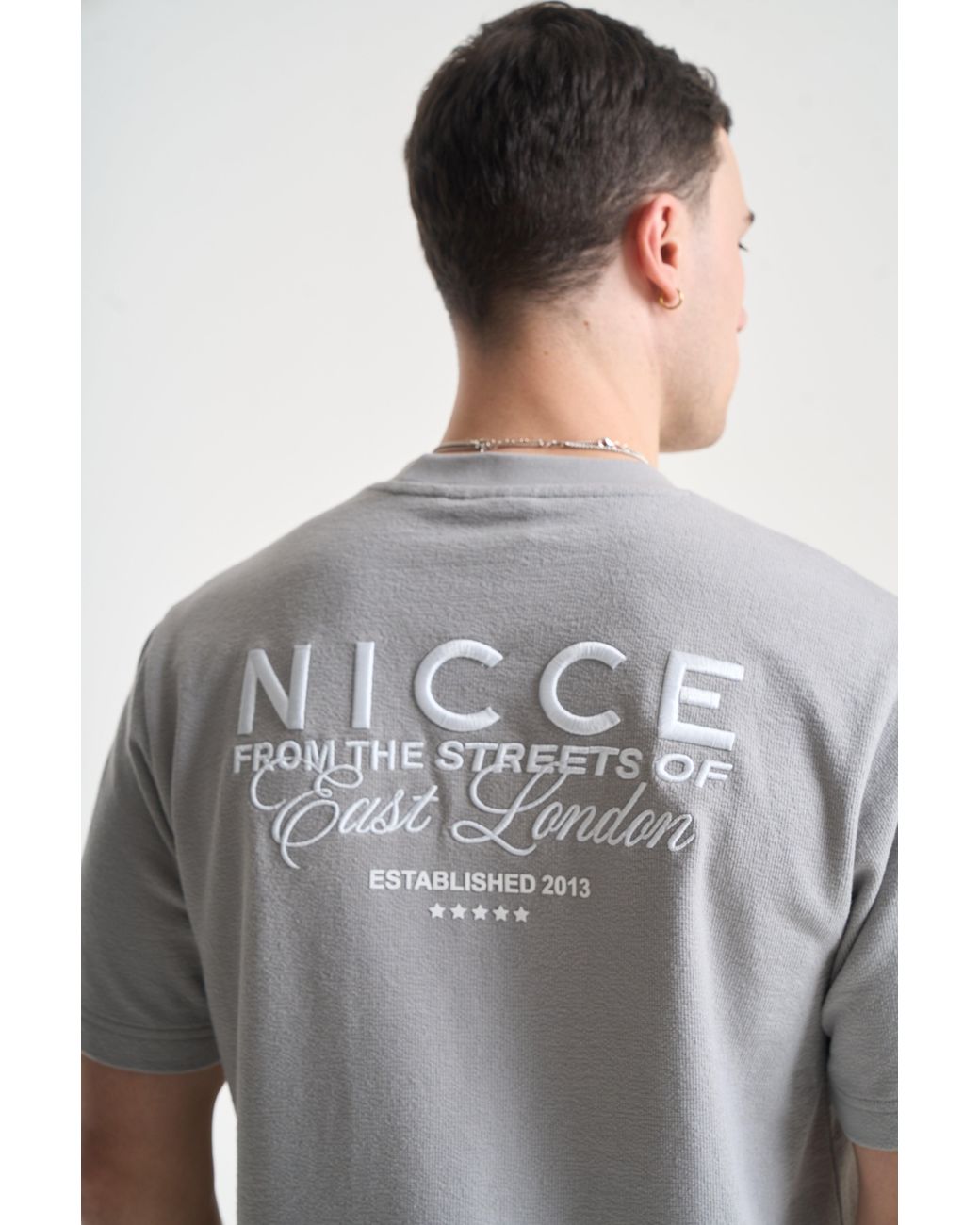 Nicce London Gray Cera T-Shirt for men