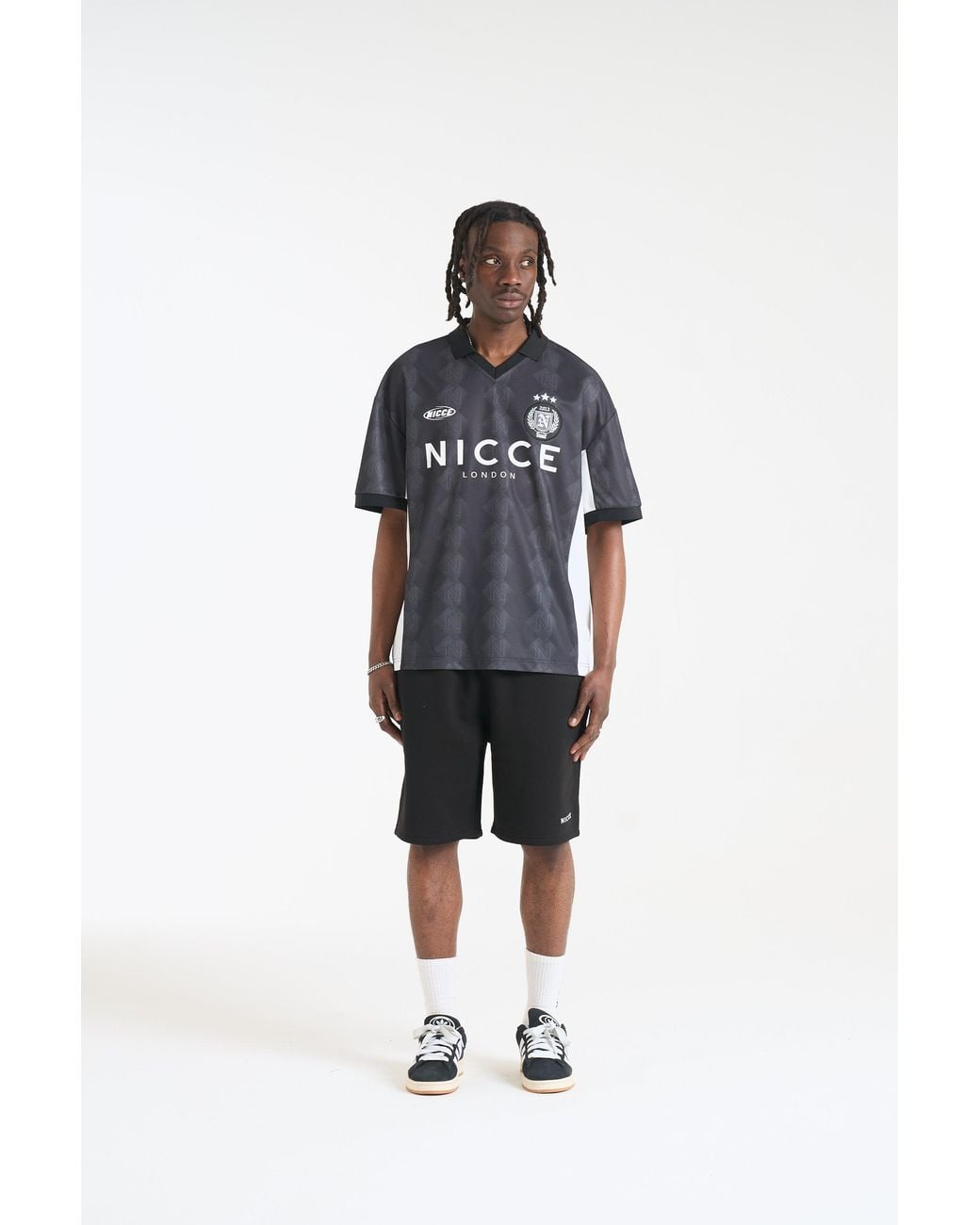 Nicce London Black Billete Football Shirt for men