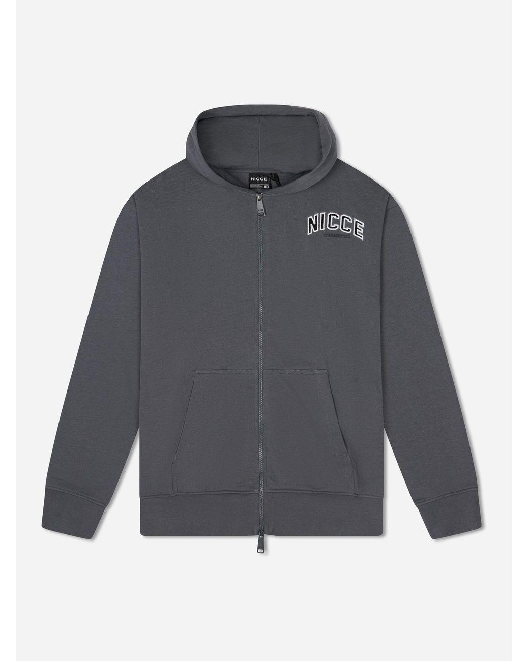 Nicce London Blue Elevate Zip Thru Hoodie for men