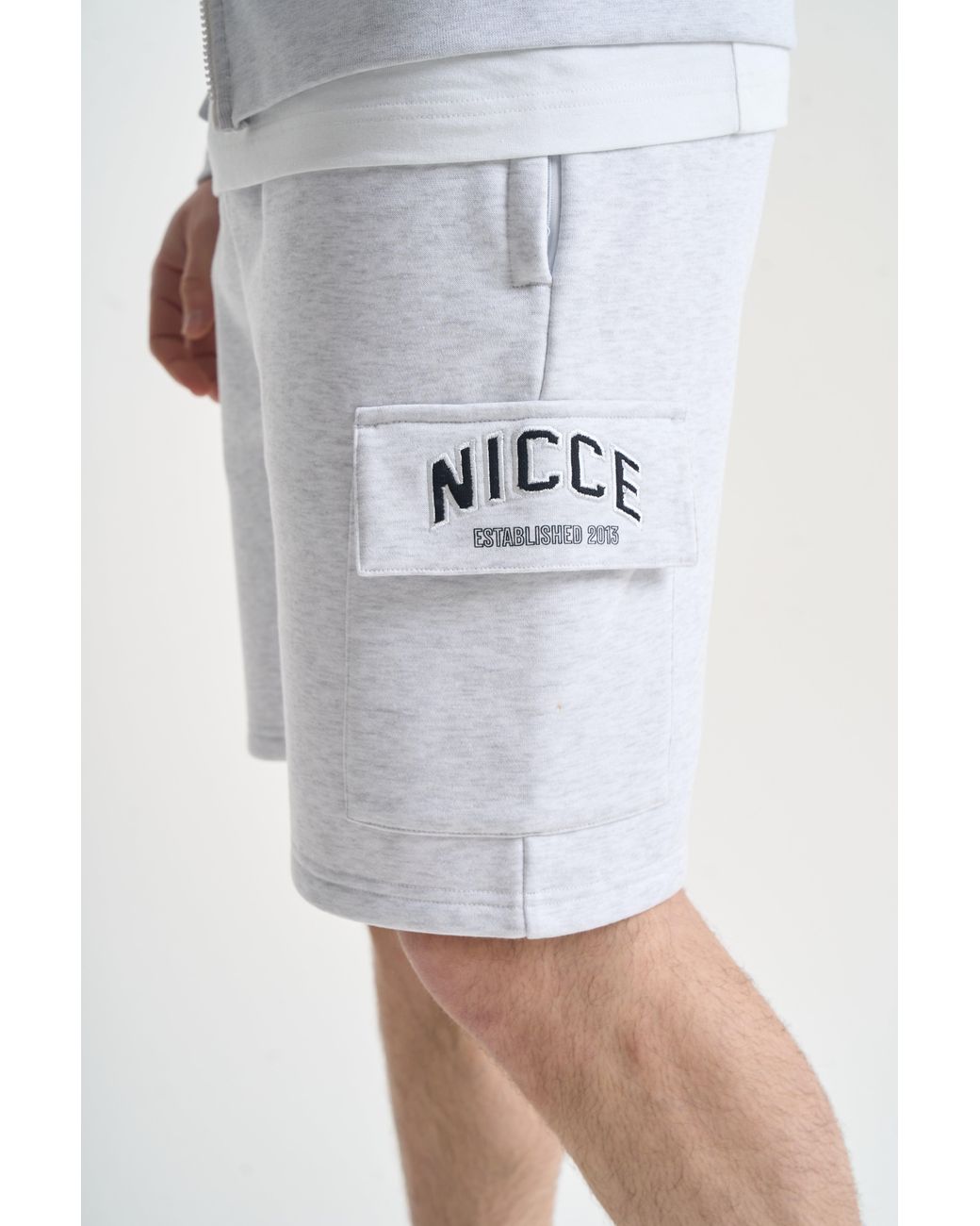 Nicce London White Elevate Shorts for men