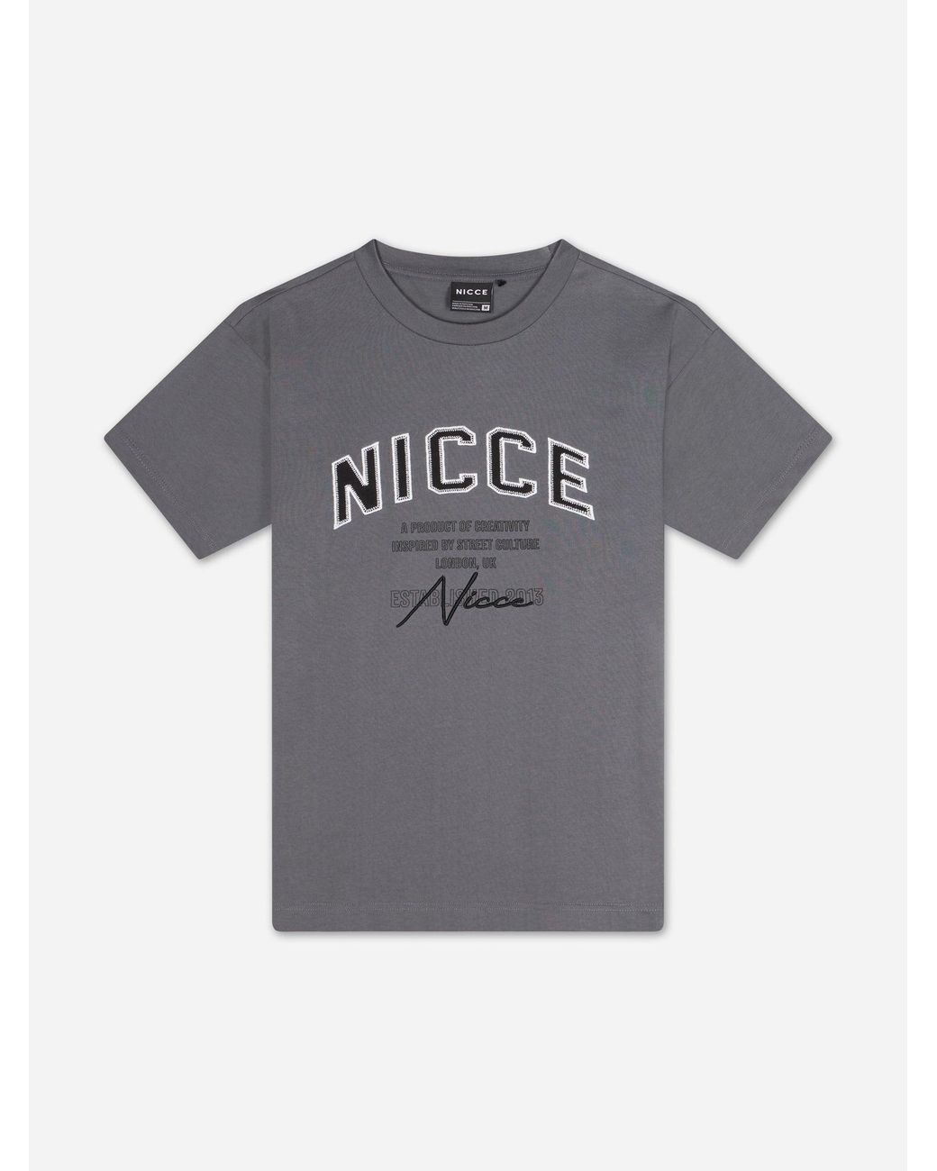 Nicce London Gray Elevate T-Shirt for men