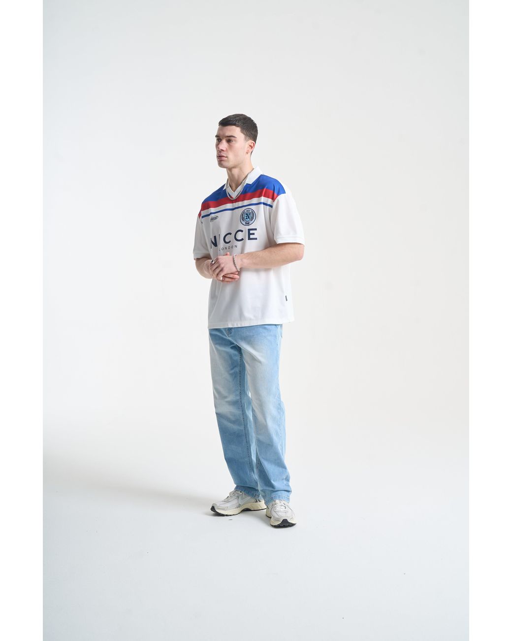 Nicce London White Midfield Football Shirt for men
