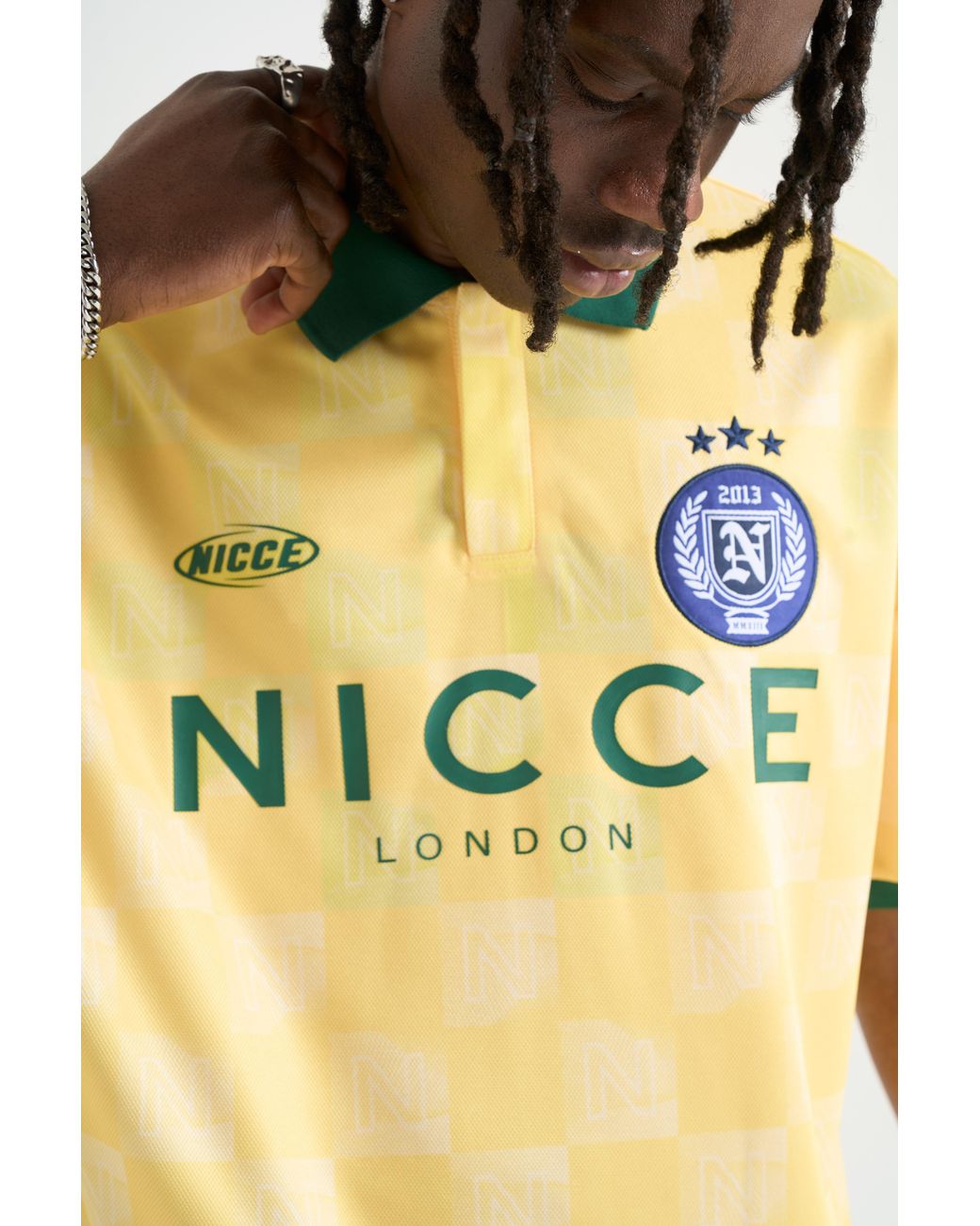 Nicce London Yellow Stadium Football Shirt for men