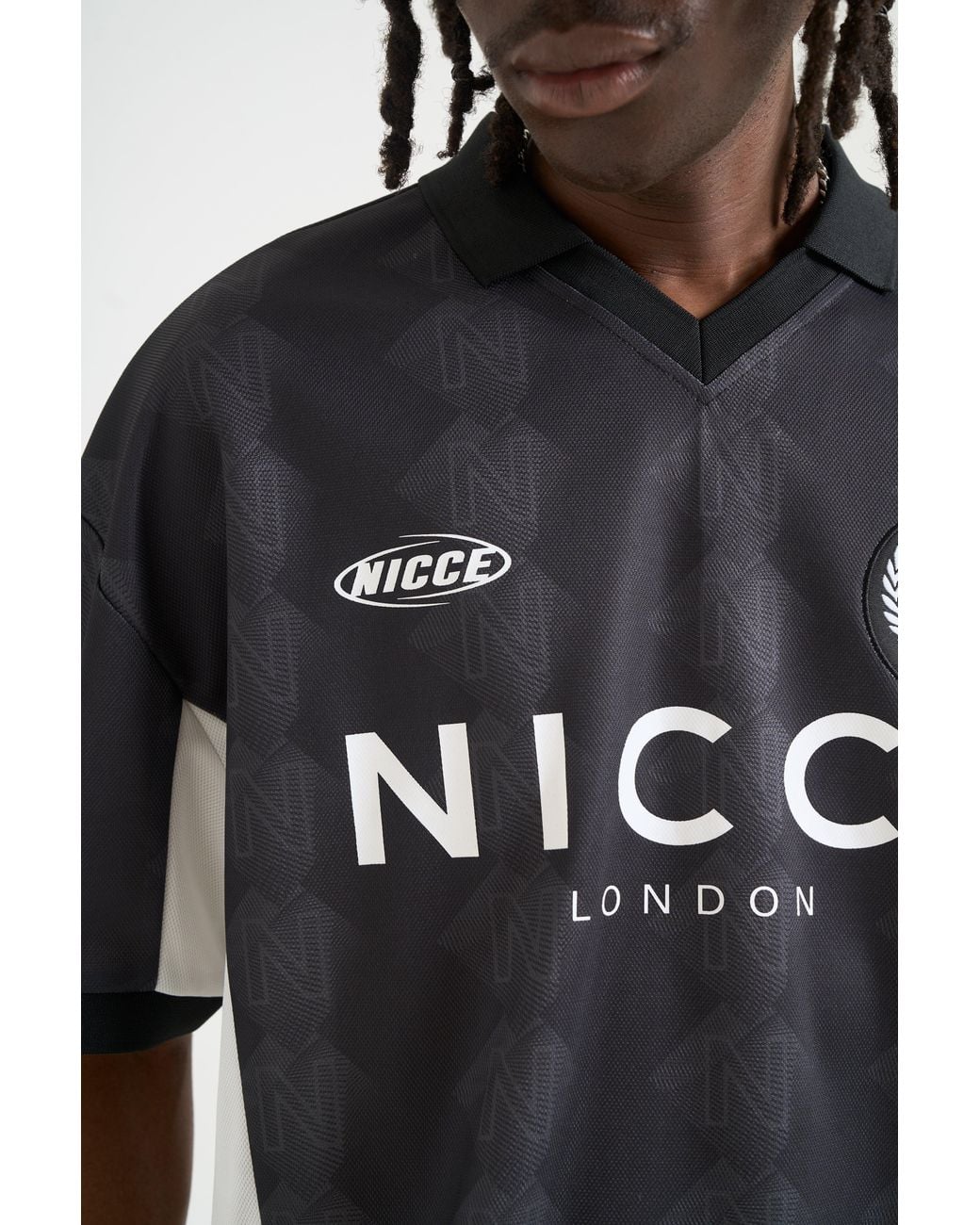 Nicce London Black Billete Football Shirt for men