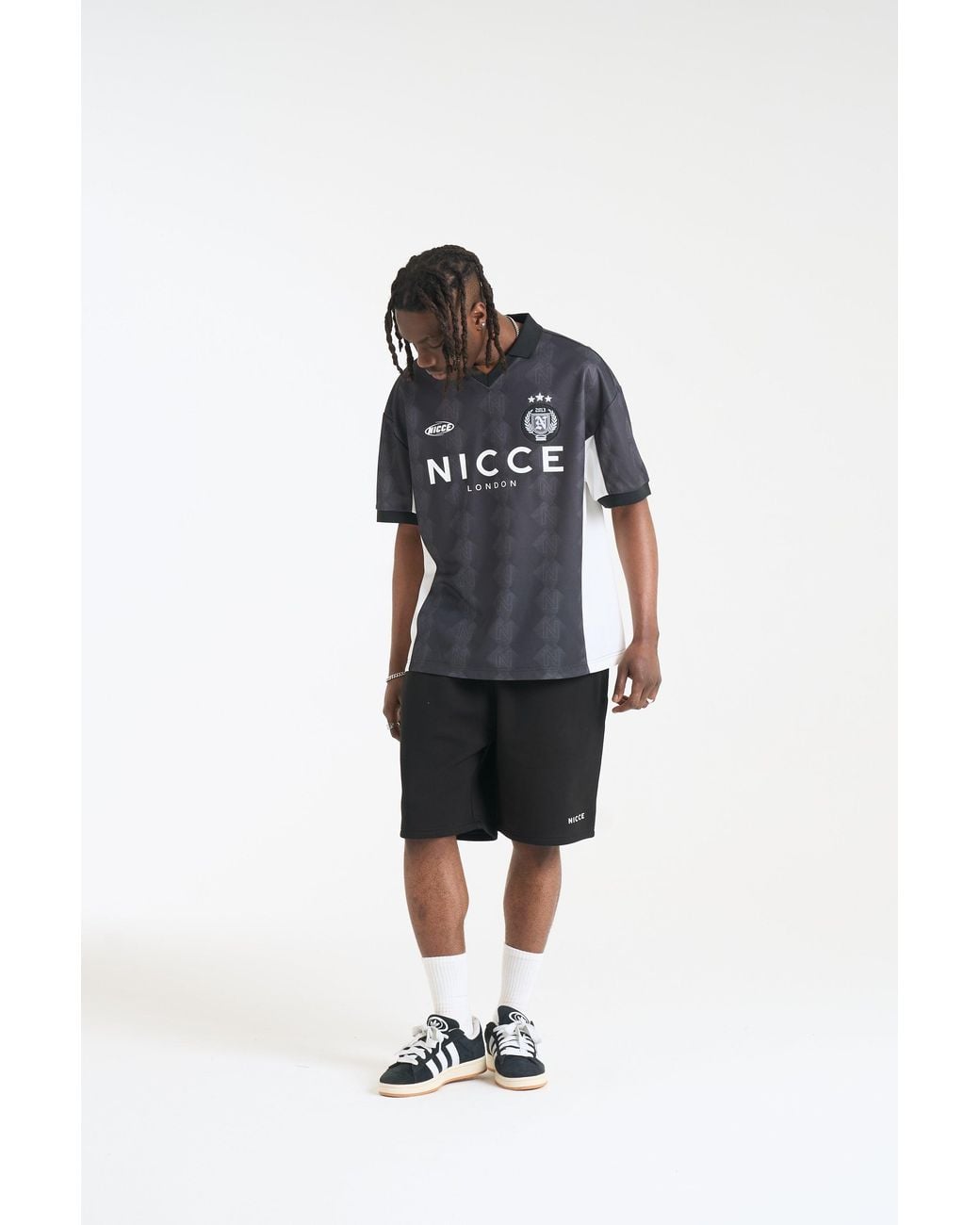 Nicce London Black Billete Football Shirt for men