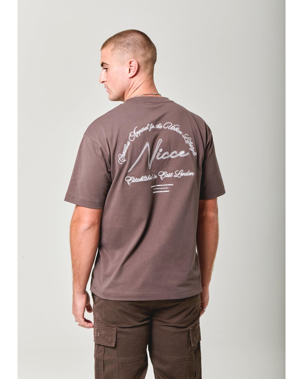 Nicce London Brown Exalt T-Shirt for men