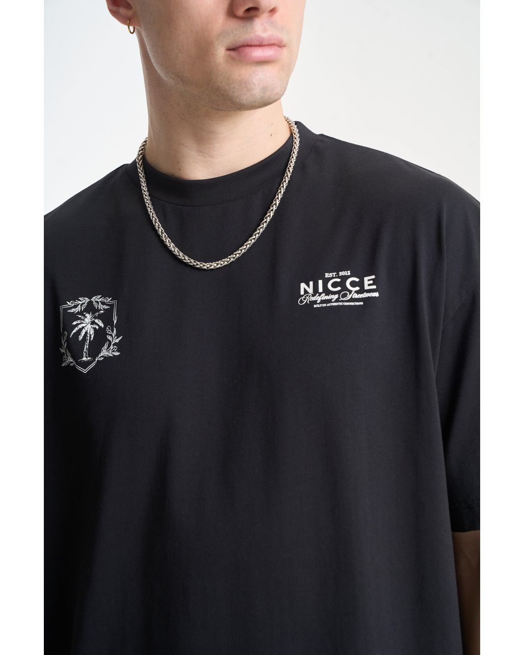 Nicce London Black Cresta T-Shirt for men