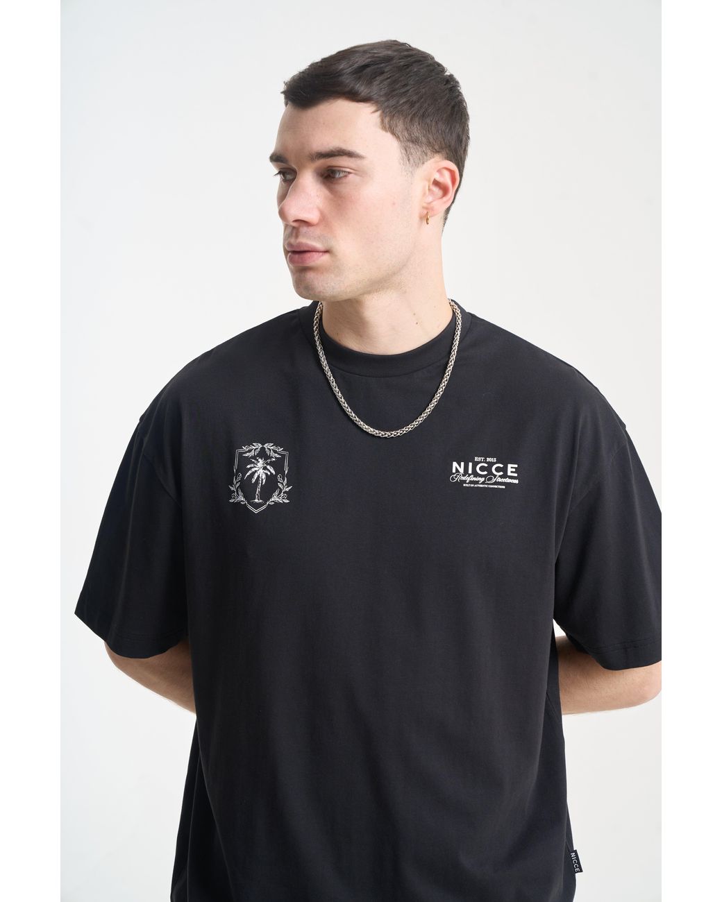 Nicce London Black Cresta T-Shirt for men