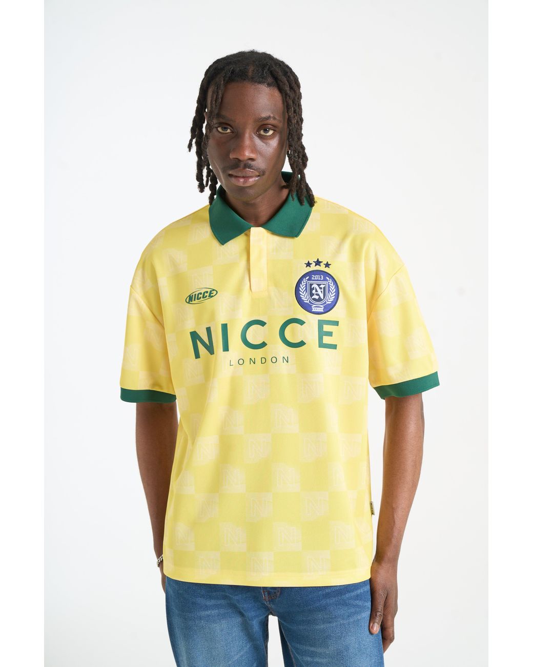 Nicce London Yellow Stadium Football Shirt for men