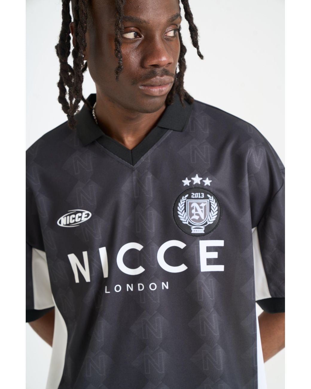 Nicce London Black Billete Football Shirt for men