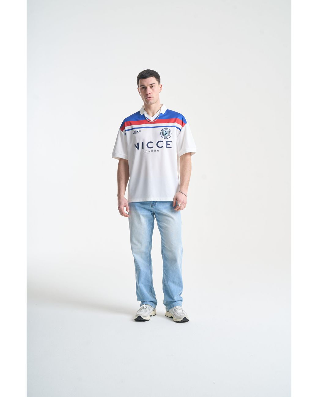 Nicce London White Midfield Football Shirt for men