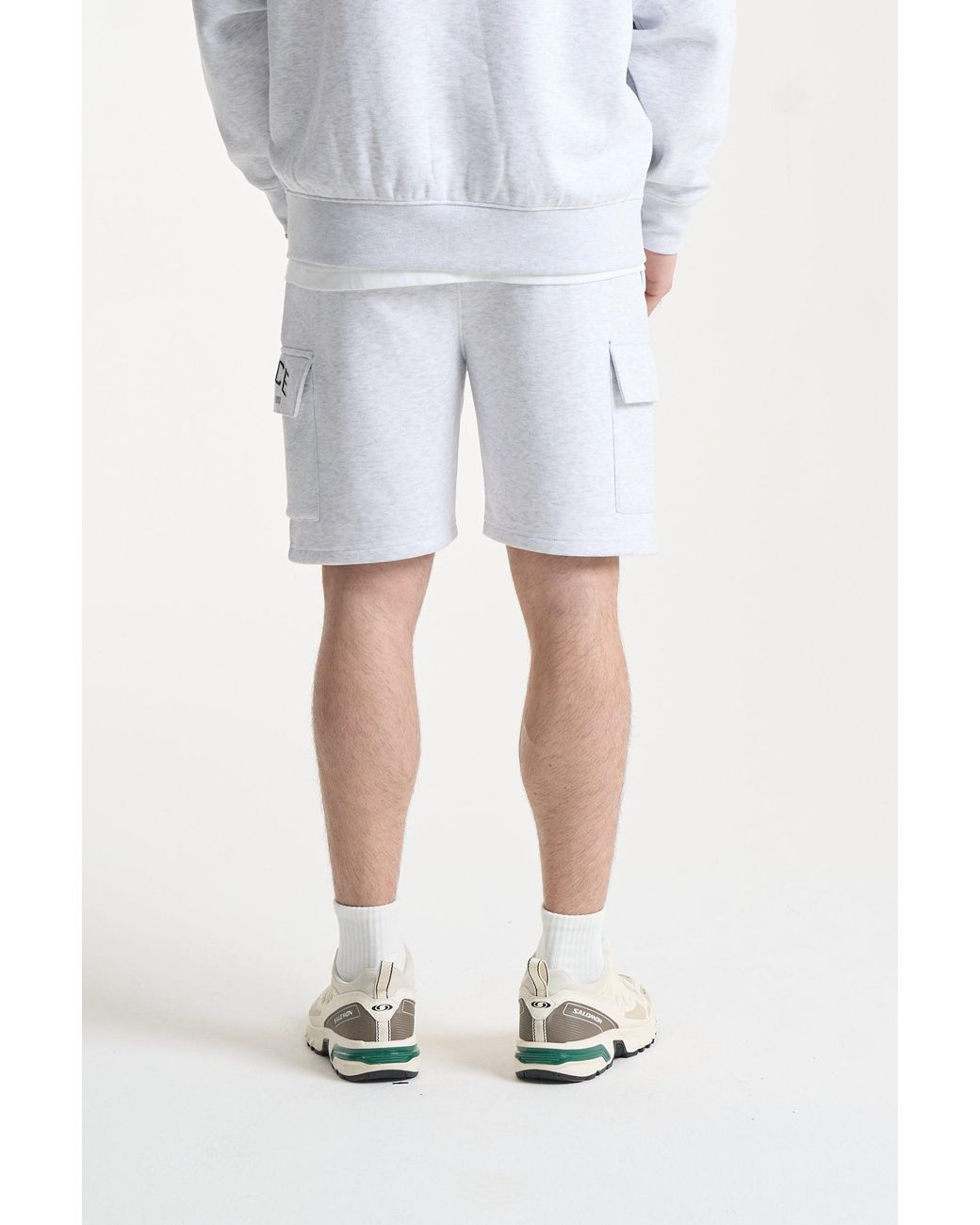 Nicce London White Elevate Shorts for men