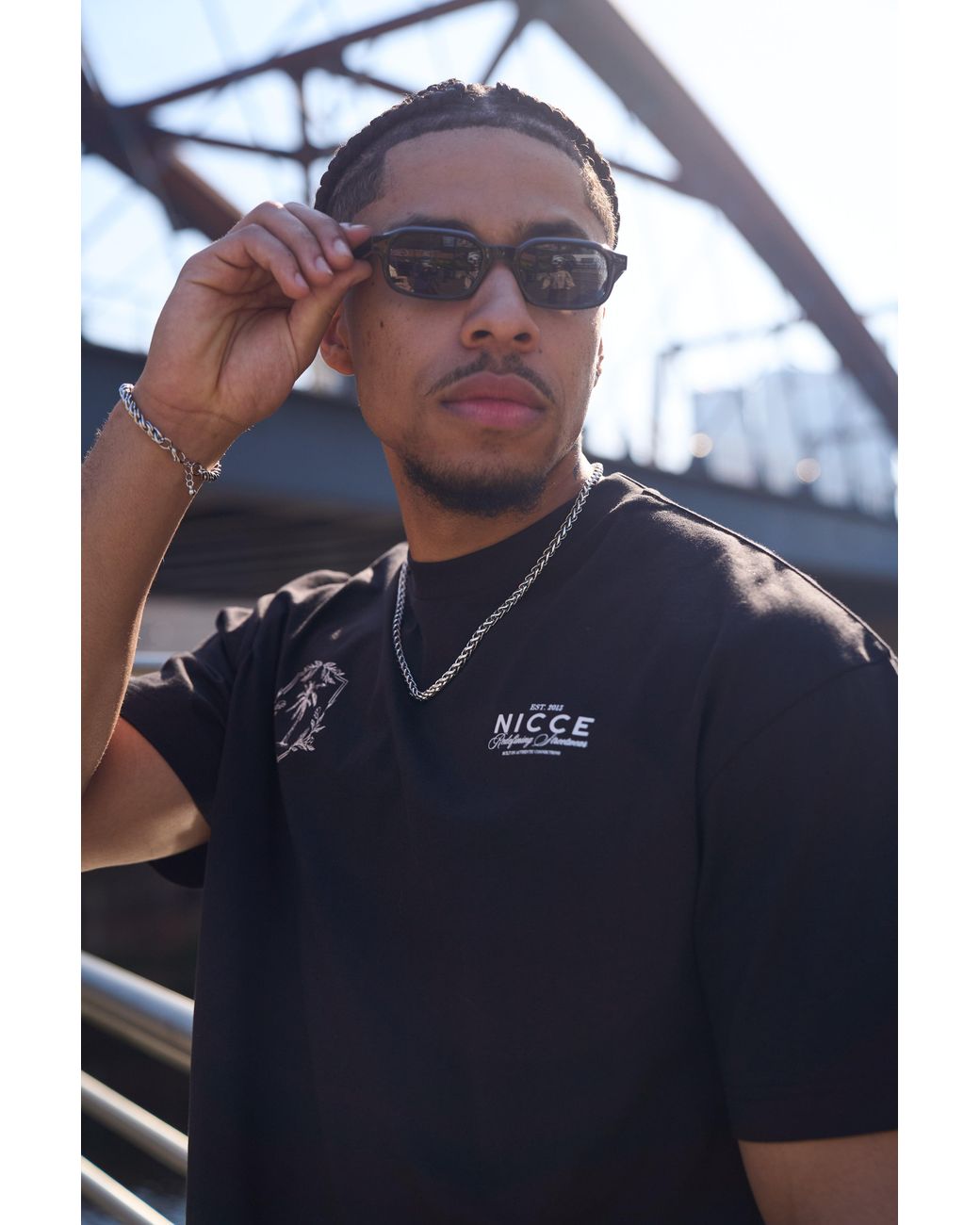 Nicce London Black Cresta T-Shirt for men