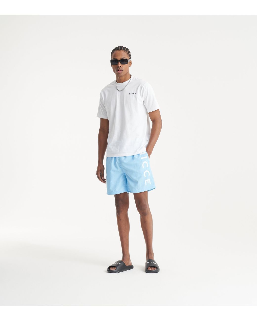 Nicce London Blue Bonham Swimshorts for men