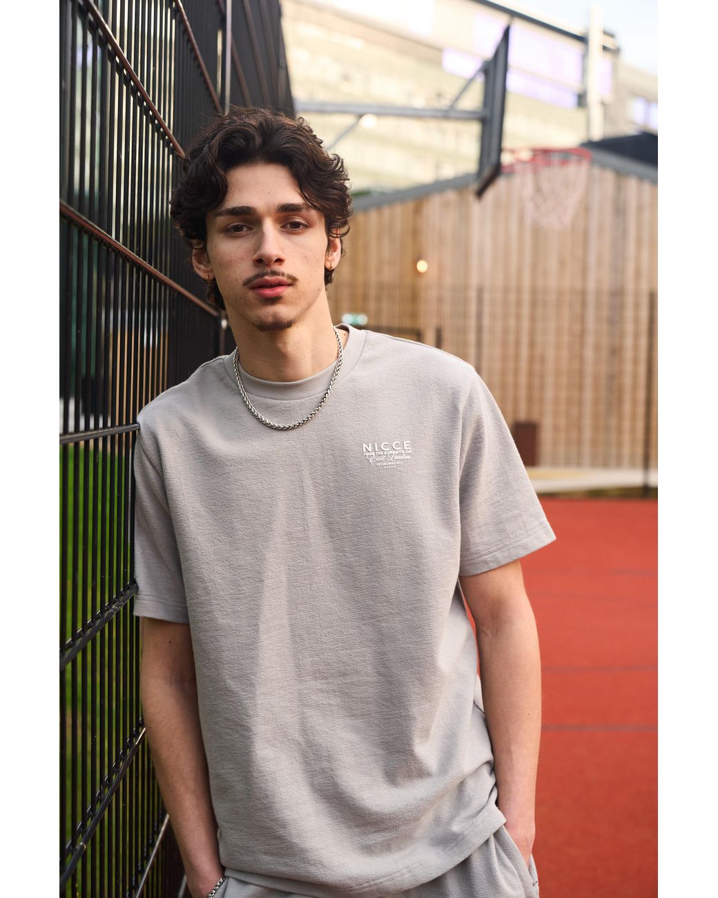 Nicce London Gray Cera T-Shirt for men