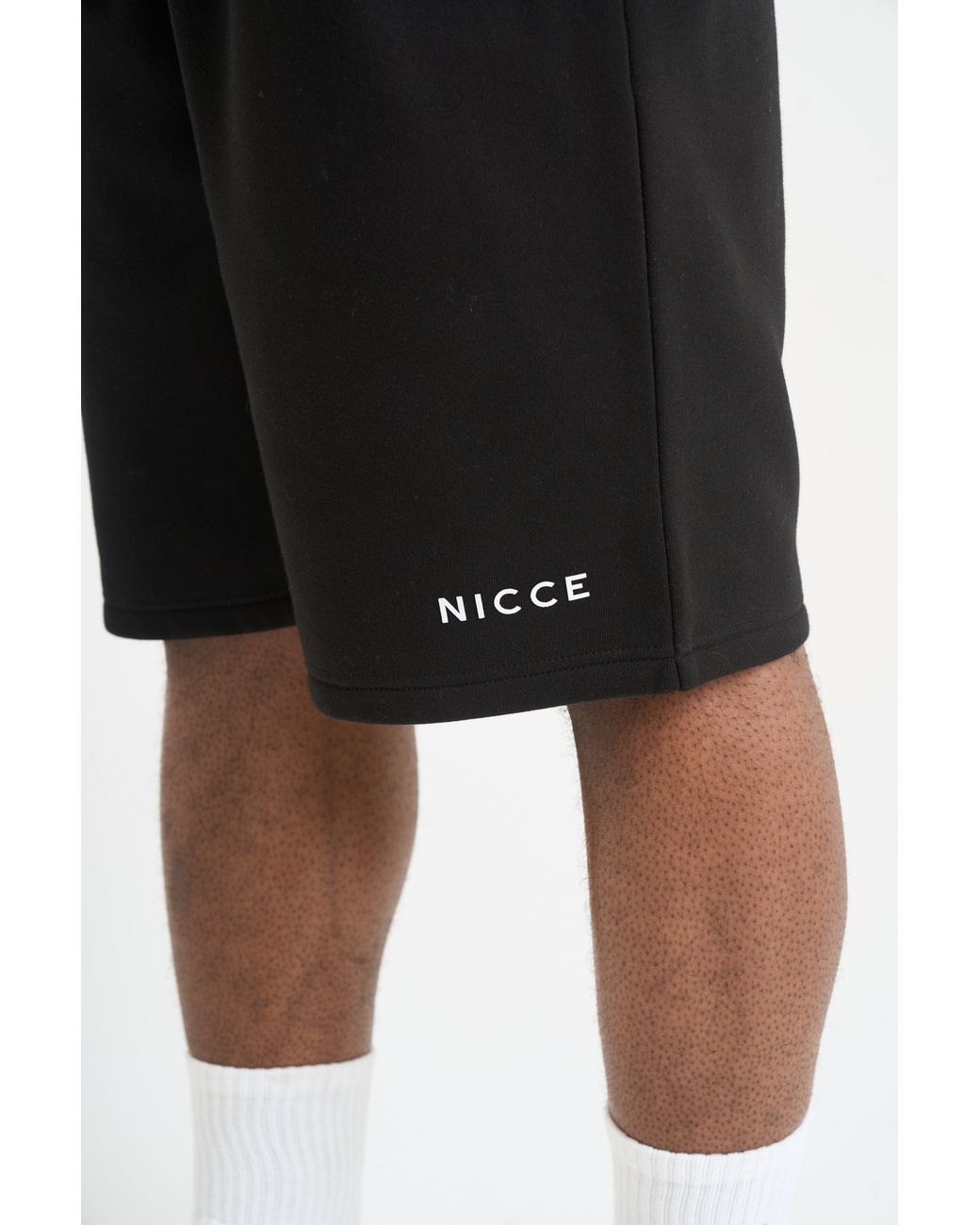 Nicce London Black Avensi Shorts for men