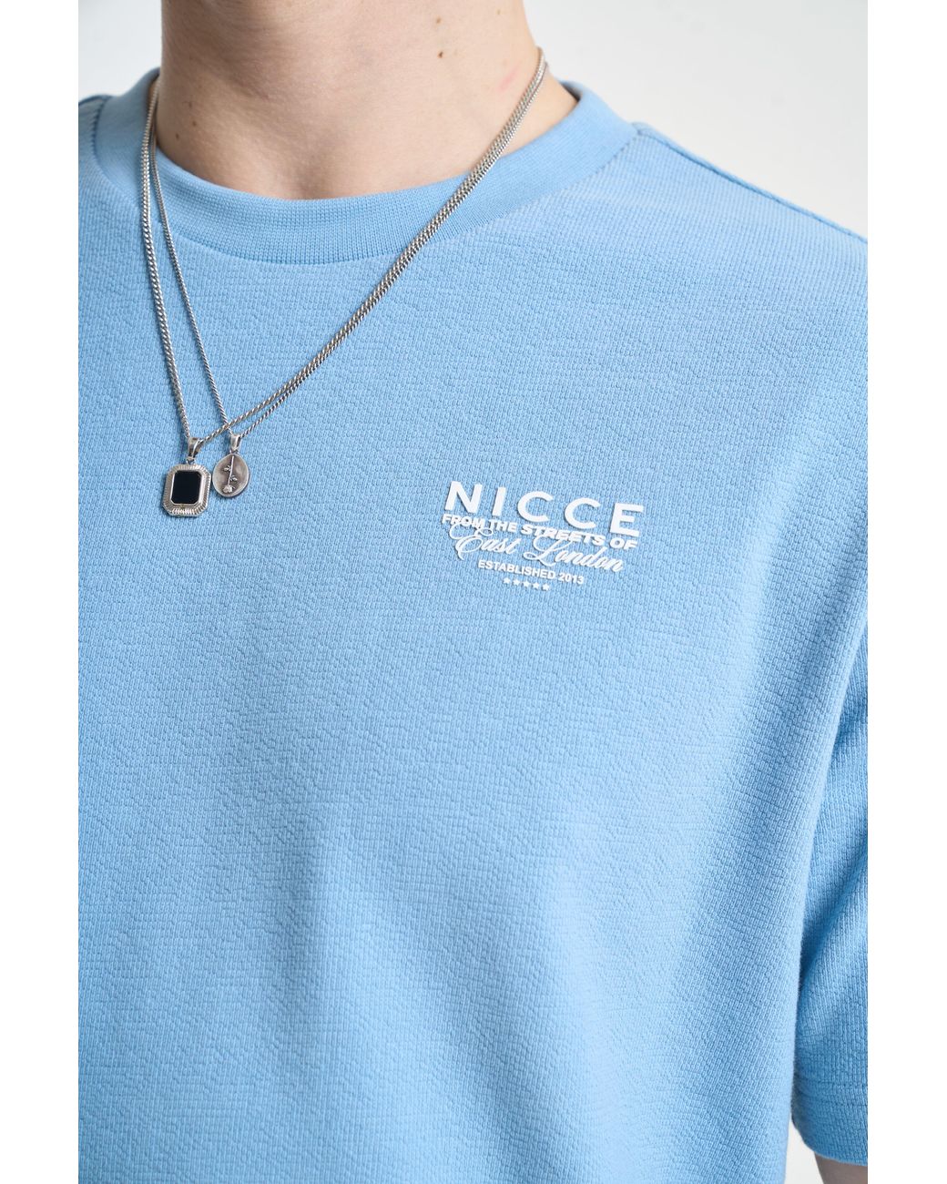Nicce London Blue Cera T-Shirt & Shorts Set for men