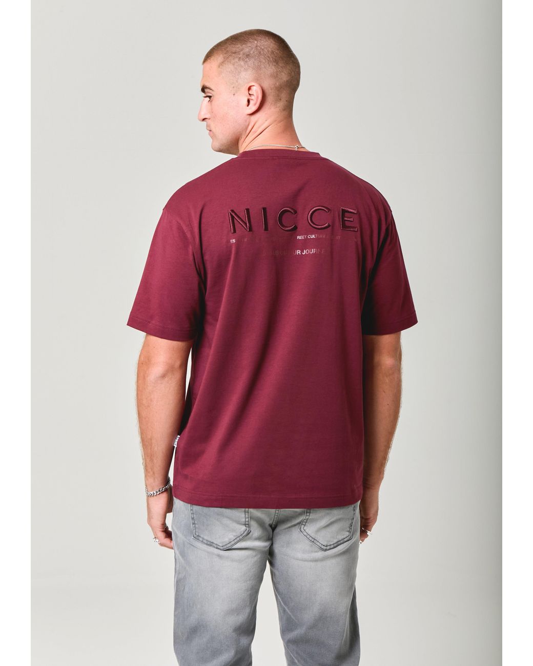 Nicce London Red Script Essential T-Shirt for men