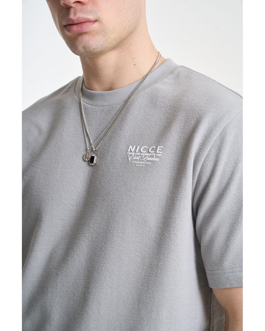 Nicce London Gray Cera T-Shirt for men