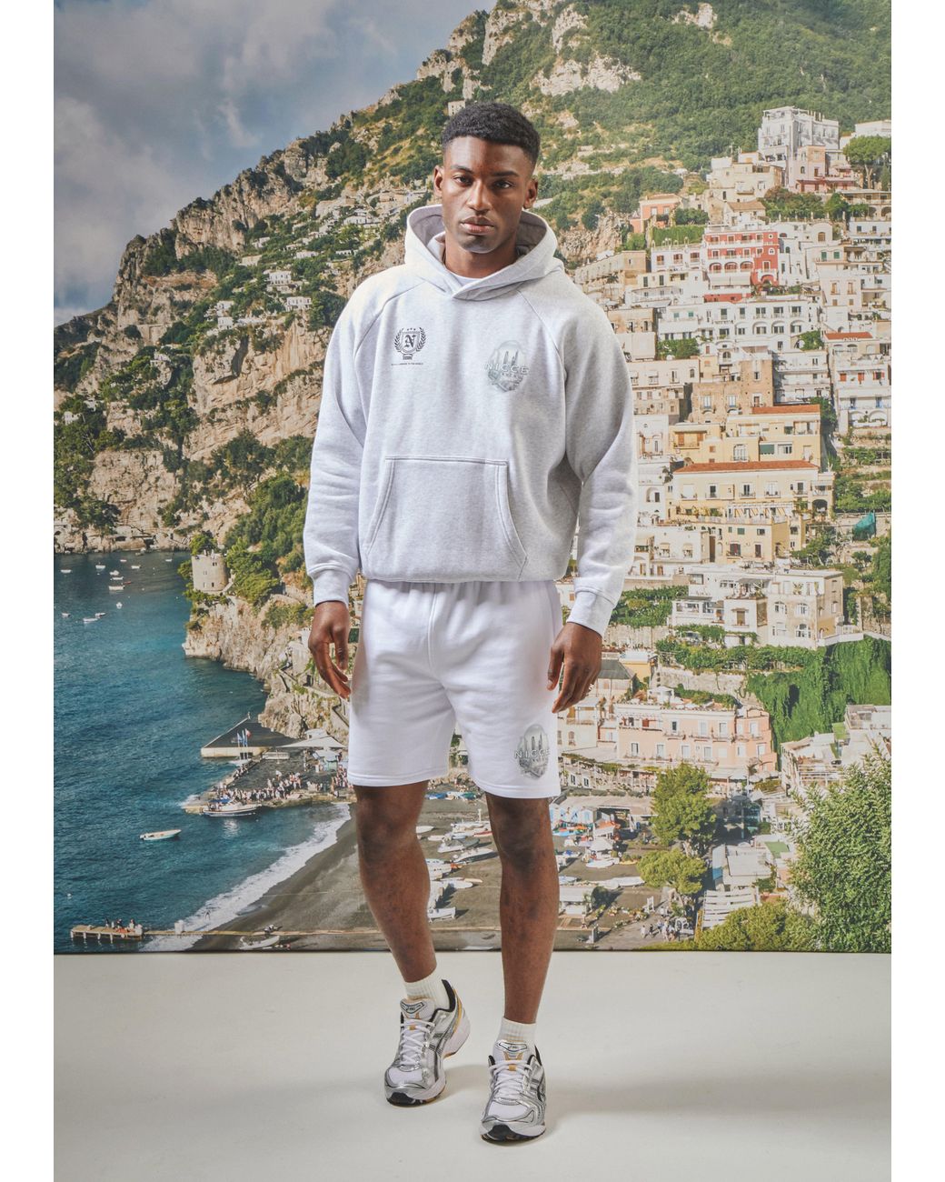 Nicce London Gray Vista Shorts for men