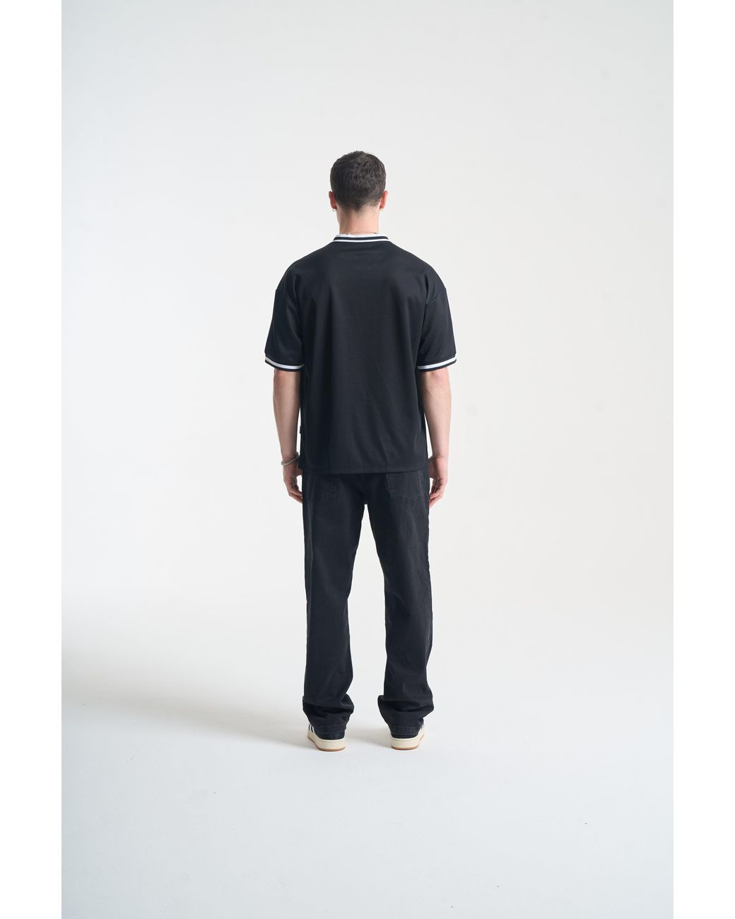 Nicce London Black Pitched Football Shirt for men