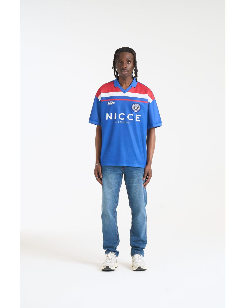 Nicce London Blue Midfield Football Shirt for men