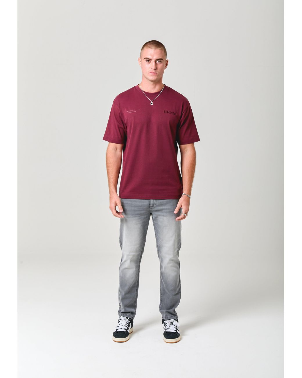 Nicce London Red Script Essential T-Shirt for men