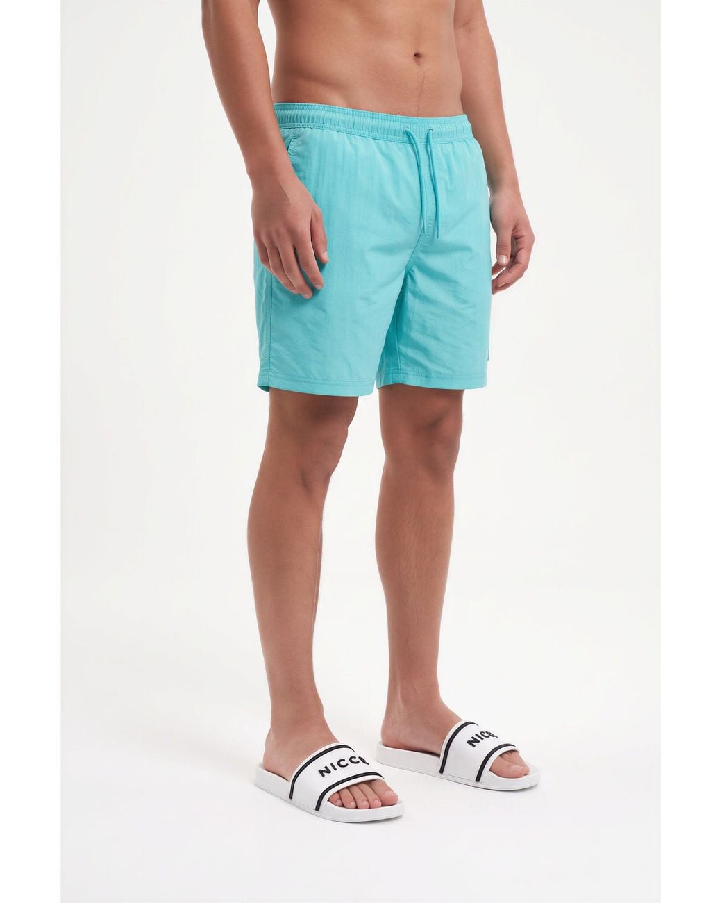 Nicce London White Quenchin Sliders for men