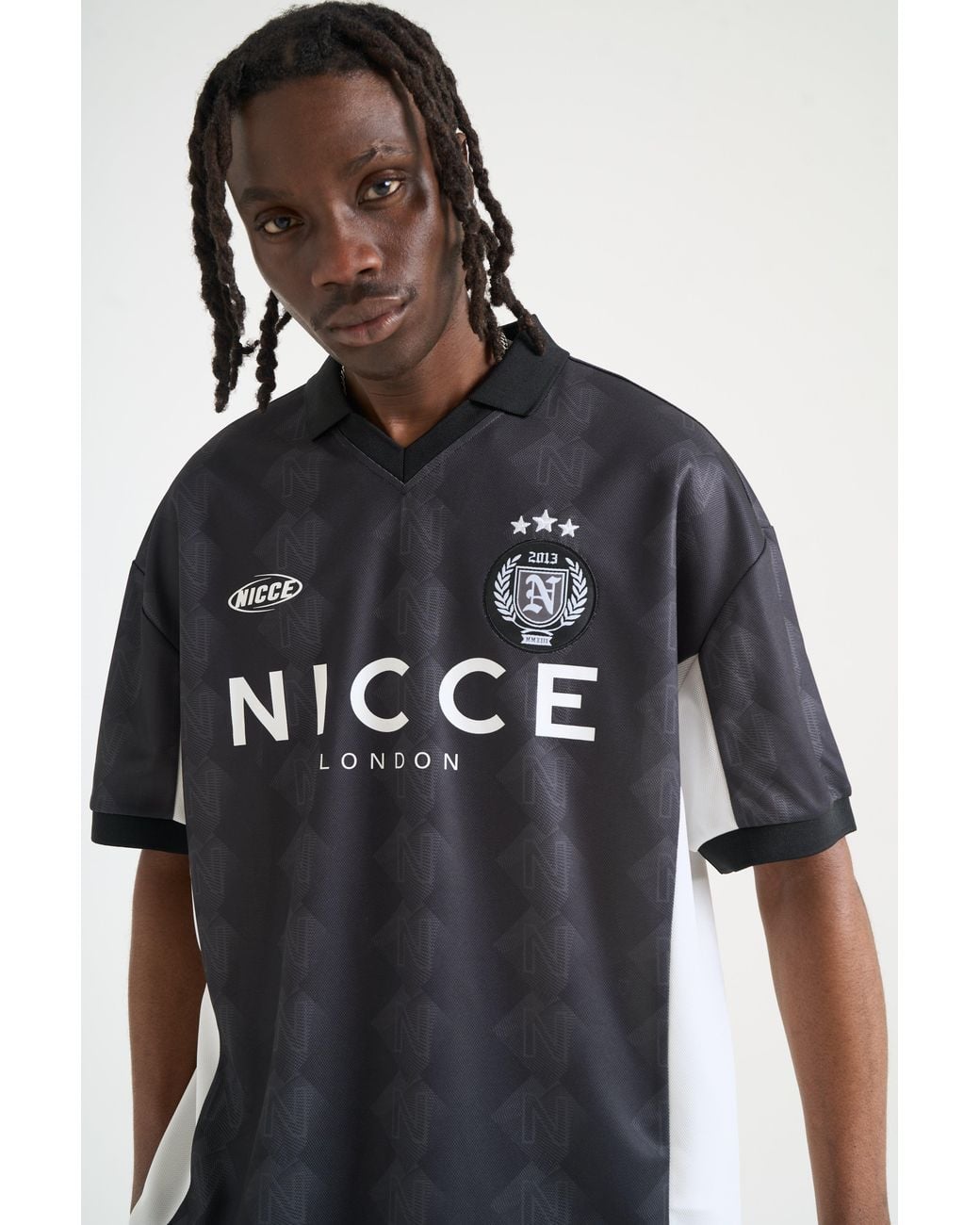 Nicce London Black Billete Football Shirt for men
