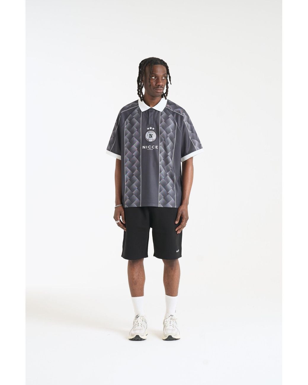 Nicce London Black Soccer Football Shirt for men