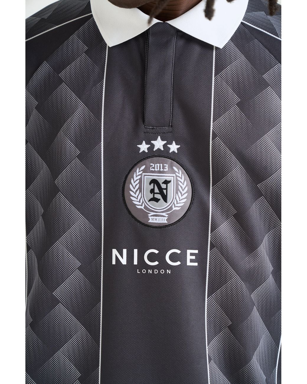 Nicce London Black Soccer Football Shirt for men