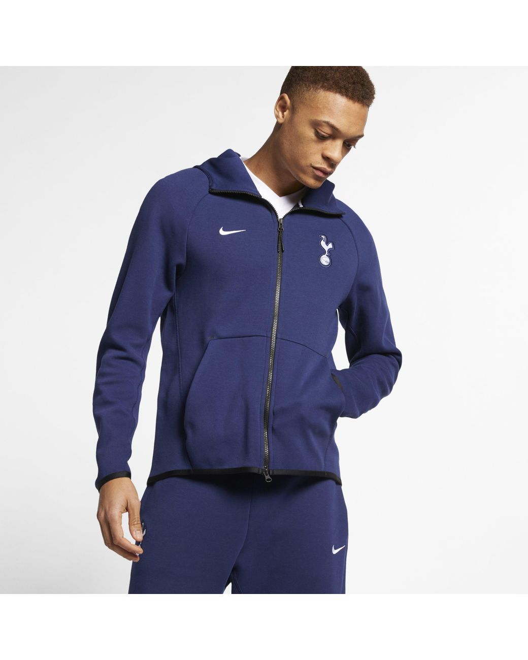 Nike Tottenham Hotspur Tech Fleece Full-zip Hoodie in Blue for Men | Lyst UK