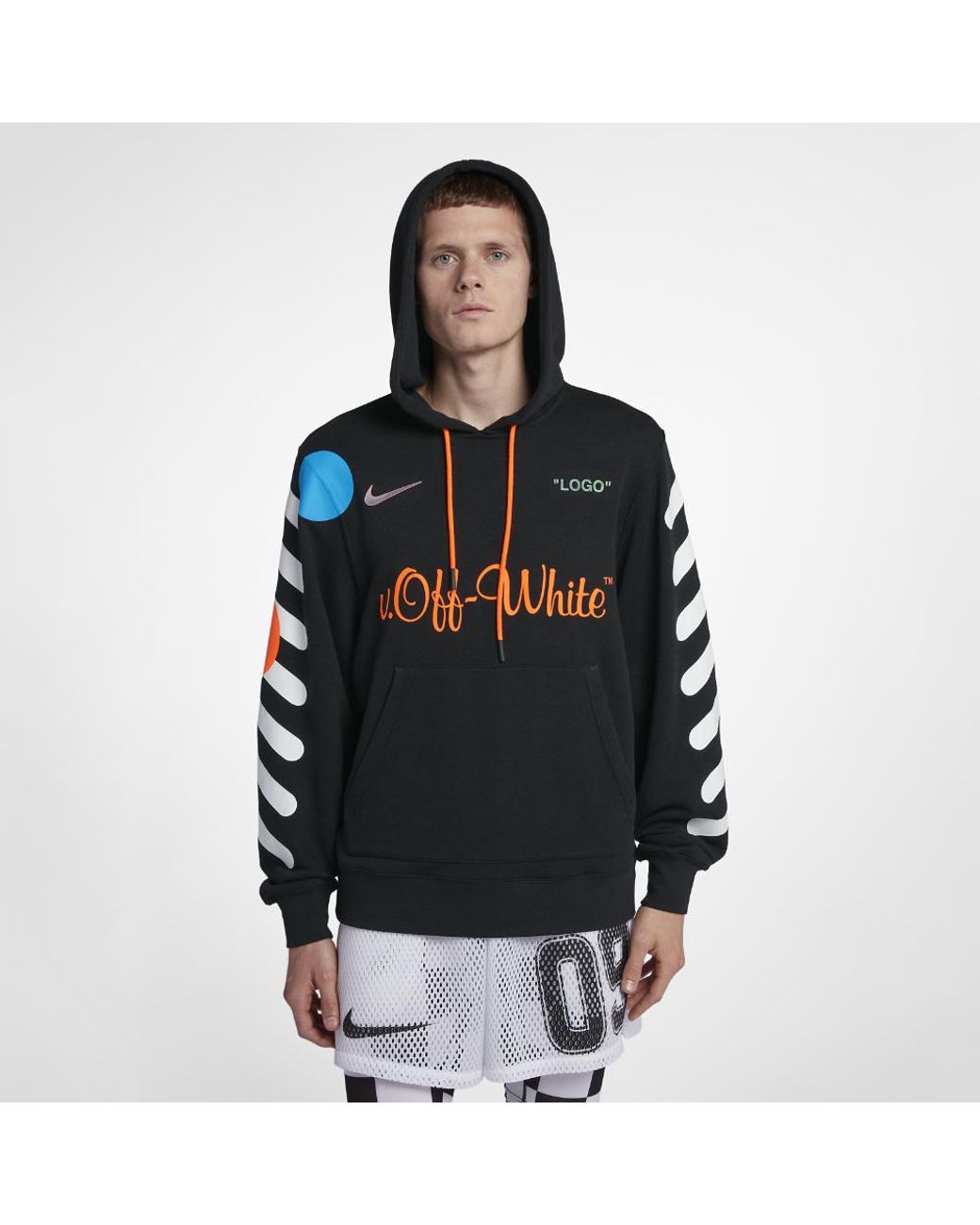 Nike Fleece X Off-white Men's Hoodie in Black for Men | Lyst