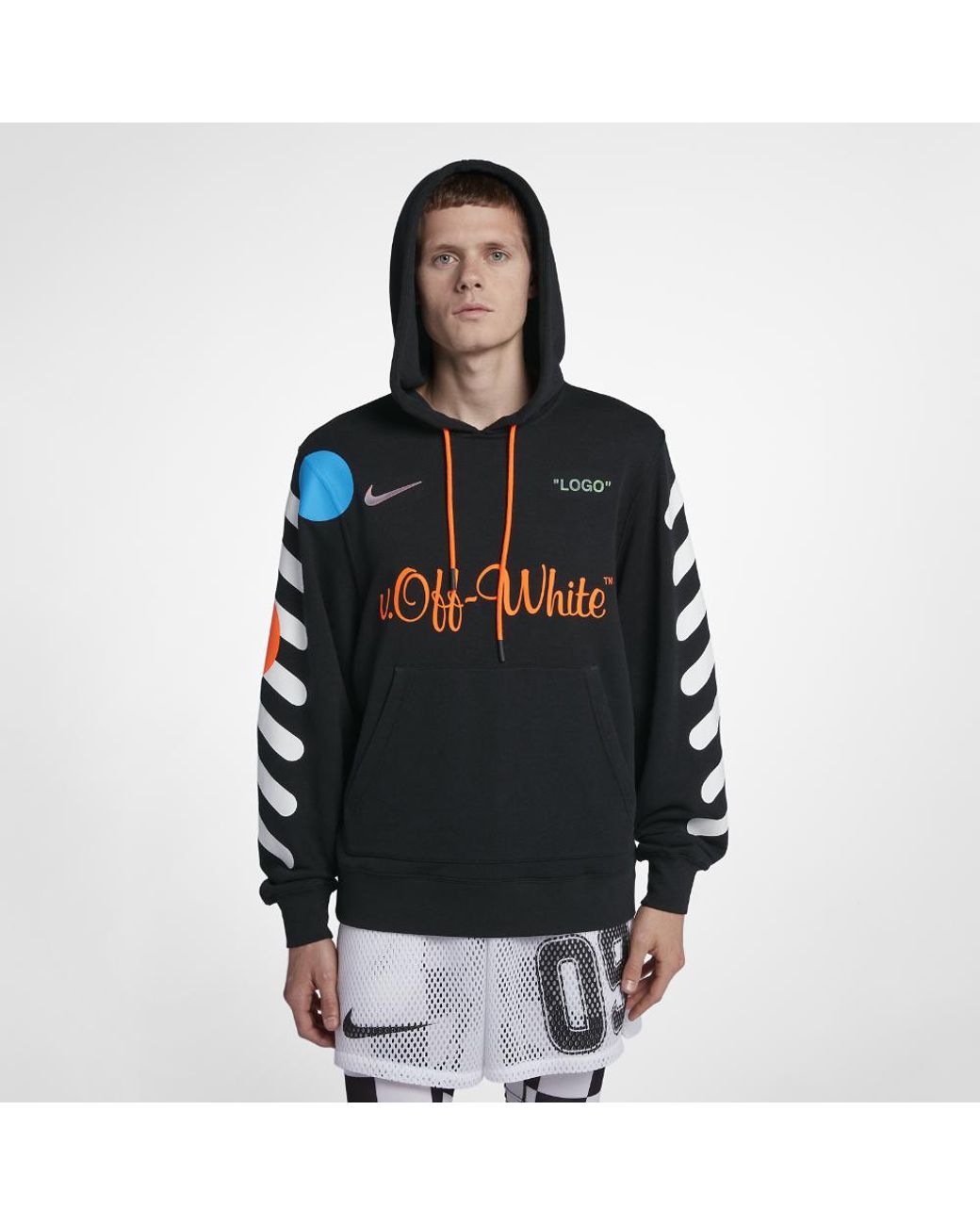 nike off white hoodie black