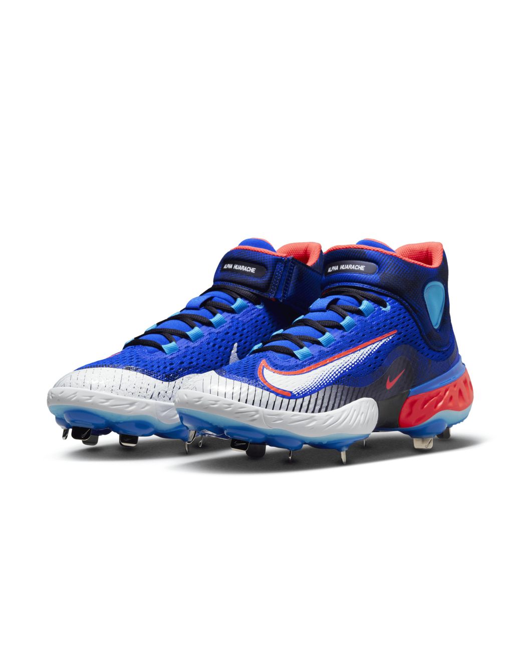 Nike Alpha Huarache Elite 4 Mid Premium Baseball Cleats In Blue, for Men |  Lyst