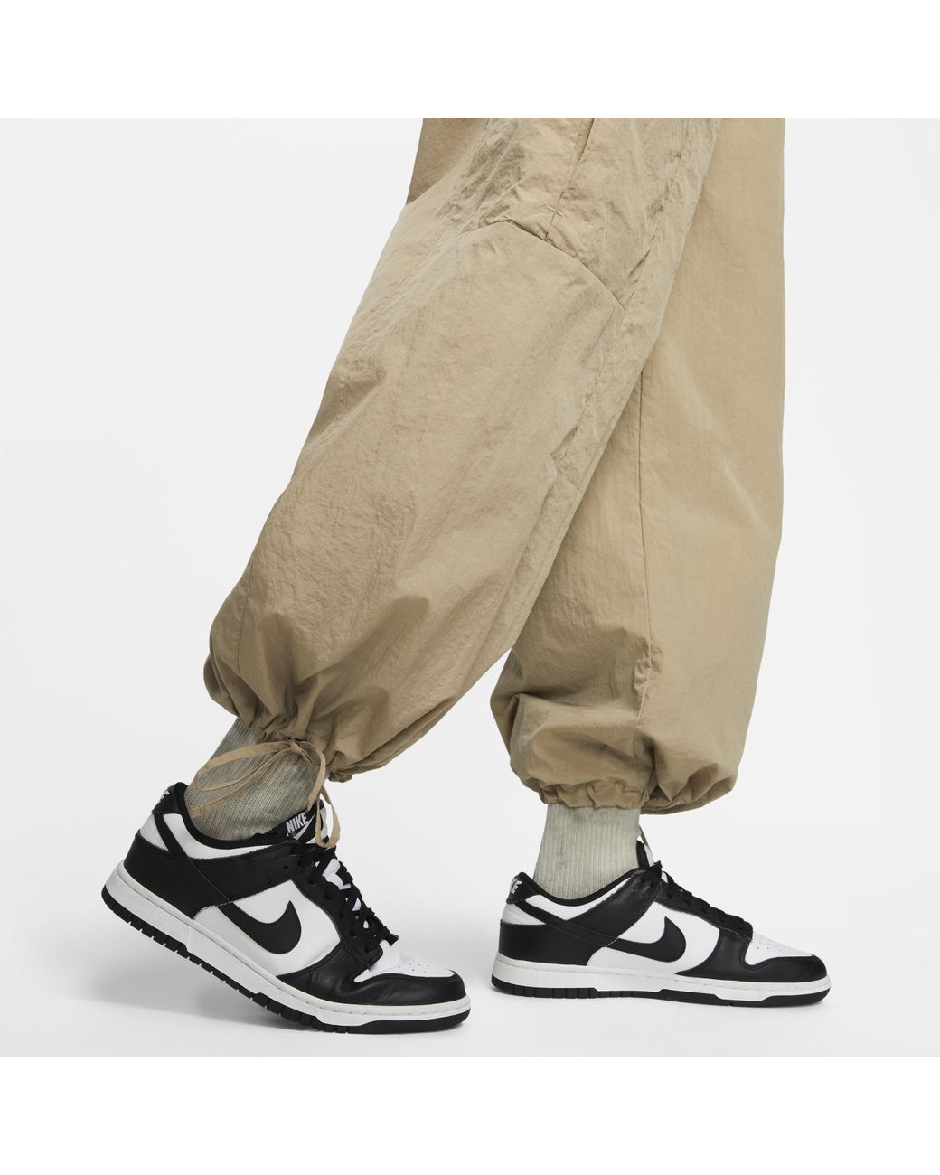 nike cargo woven track pants beige