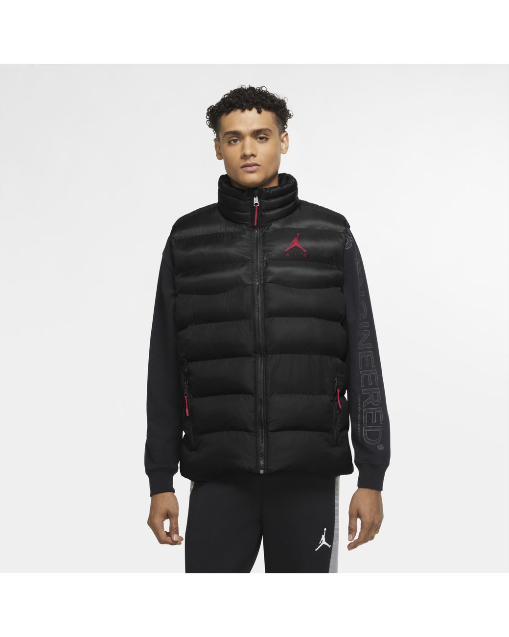 Nike Jordan Jumpman Air Puffer Gilet in Black for Men | Lyst UK