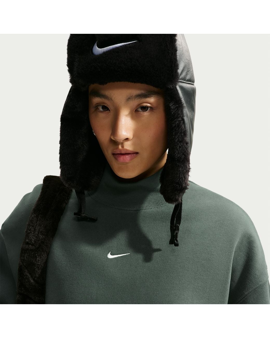 Polyester Studio Nike Studio Fleece Medium Weight Oversized Mock-Neck Sweatshirt in ...